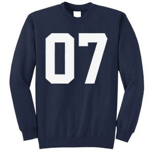 7 Cool Distressed Birthday Lucky Number Player 7th Tall Sweatshirt