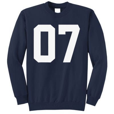 7 Cool Distressed Birthday Lucky Number Player 7th Tall Sweatshirt