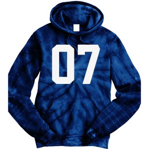 7 Cool Distressed Birthday Lucky Number Player 7th Tie Dye Hoodie