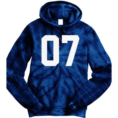 7 Cool Distressed Birthday Lucky Number Player 7th Tie Dye Hoodie