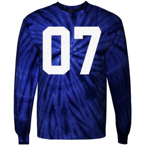 7 Cool Distressed Birthday Lucky Number Player 7th Tie-Dye Long Sleeve Shirt