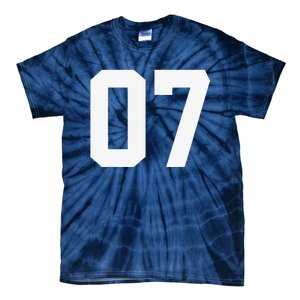 7 Cool Distressed Birthday Lucky Number Player 7th Tie-Dye T-Shirt