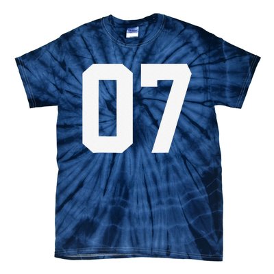 7 Cool Distressed Birthday Lucky Number Player 7th Tie-Dye T-Shirt