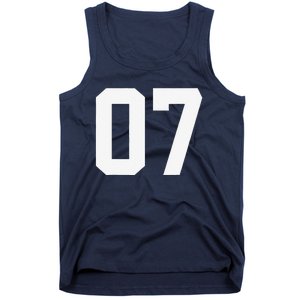 7 Cool Distressed Birthday Lucky Number Player 7th Tank Top