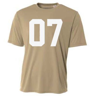 7 Cool Distressed Birthday Lucky Number Player 7th Cooling Performance Crew T-Shirt