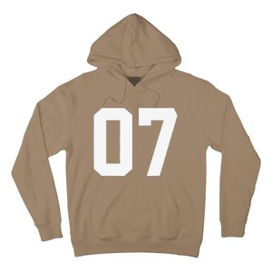 7 Cool Distressed Birthday Lucky Number Player 7th Hoodie