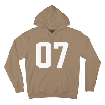 7 Cool Distressed Birthday Lucky Number Player 7th Hoodie