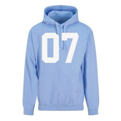 7 Cool Distressed Birthday Lucky Number Player 7th Unisex Surf Hoodie