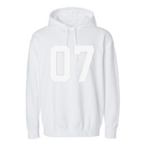 7 Cool Distressed Birthday Lucky Number Player 7th Garment-Dyed Fleece Hoodie