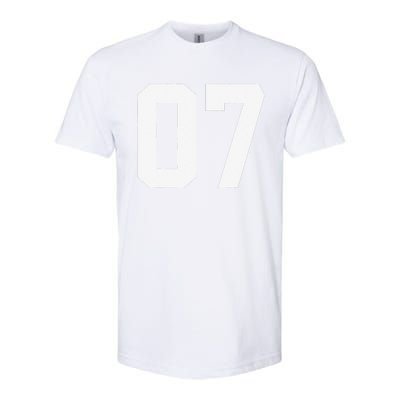 7 Cool Distressed Birthday Lucky Number Player 7th Softstyle CVC T-Shirt