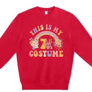 70s Costume Halloween Peace Hippie Retro Groovy Premium Crewneck Sweatshirt