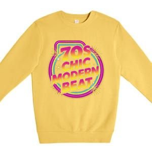 70s Chic Modern Beat Retro Groovy Funky Disco Premium Crewneck Sweatshirt