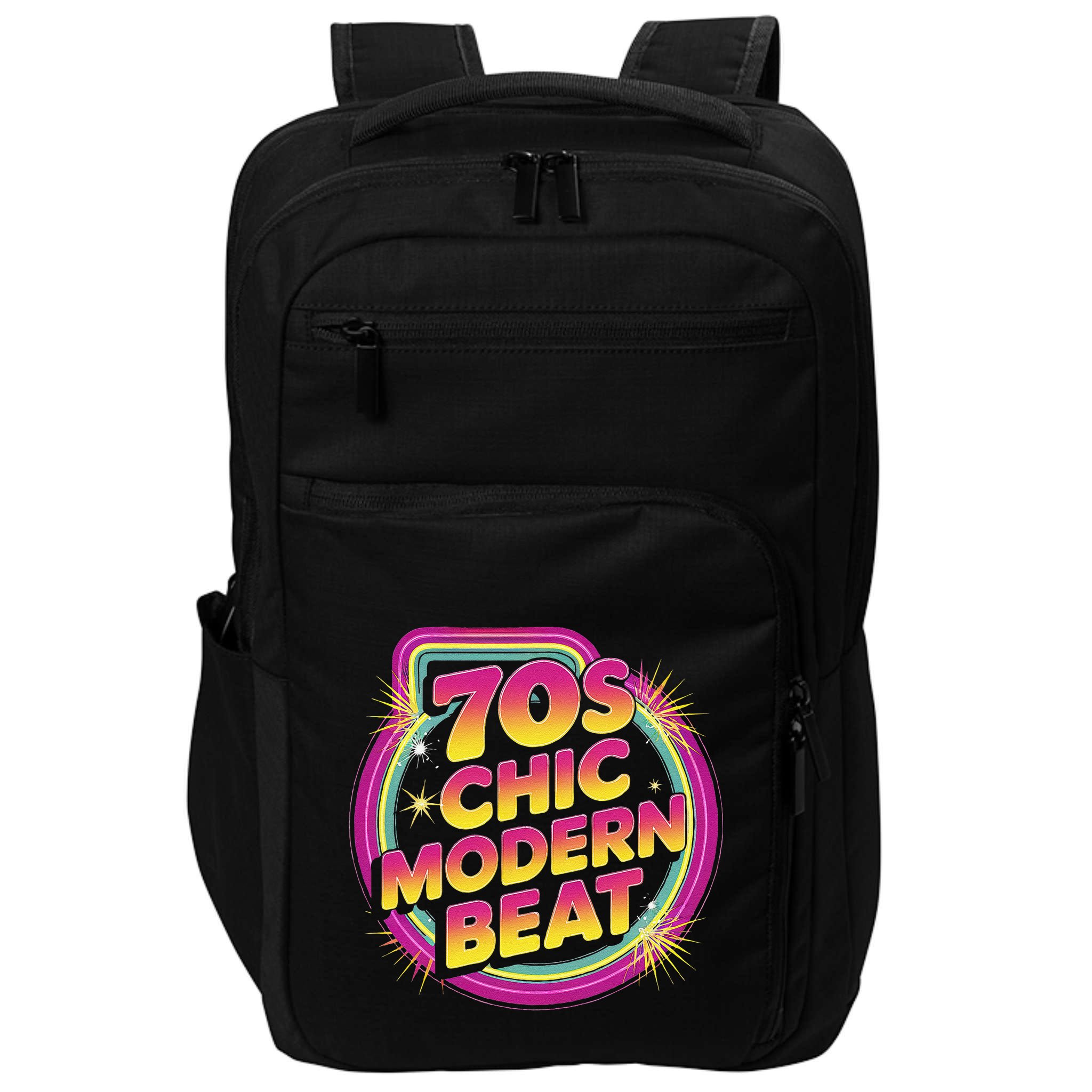 70s Chic Modern Beat Retro Groovy Funky Disco Impact Tech Backpack