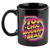 70s Chic Modern Beat Retro Groovy Funky Disco 11oz C Handle Ceramic Mug