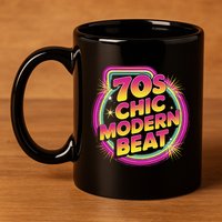 70s Chic Modern Beat Retro Groovy Funky Disco 11oz C Handle Ceramic Mug