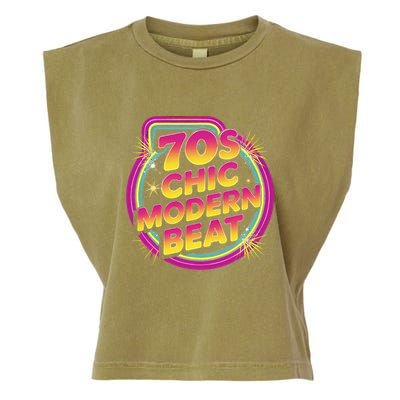 70s Chic Modern Beat Retro Groovy Funky Disco Garment-Dyed Women's Muscle Tee