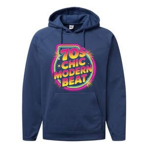 70s Chic Modern Beat Retro Groovy Funky Disco Performance Fleece Hoodie