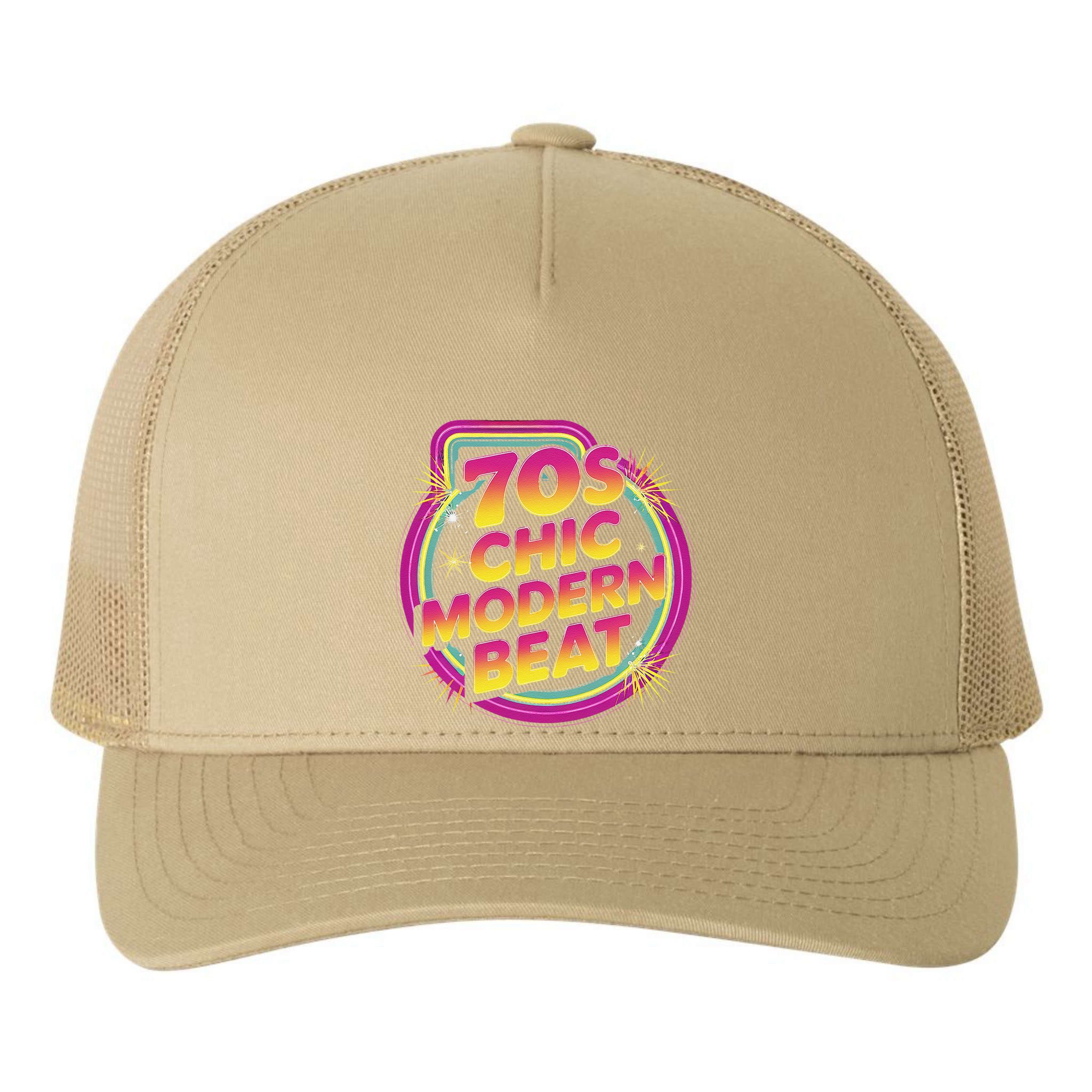 70s Chic Modern Beat Retro Groovy Funky Disco Yupoong Adult 5-Panel Trucker Hat