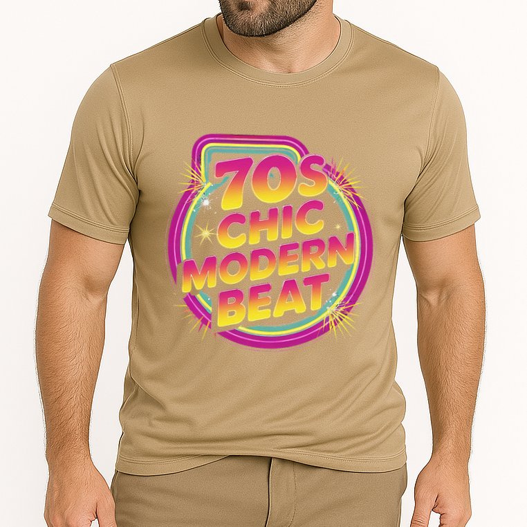 70s Chic Modern Beat Retro Groovy Funky Disco Cooling Performance Crew T-Shirt