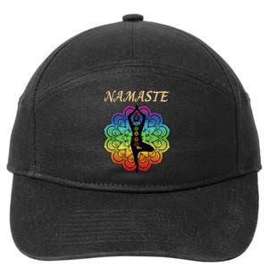 7 Chakra Namaste Reiki Kundalini Yoga 7-Panel Snapback Hat