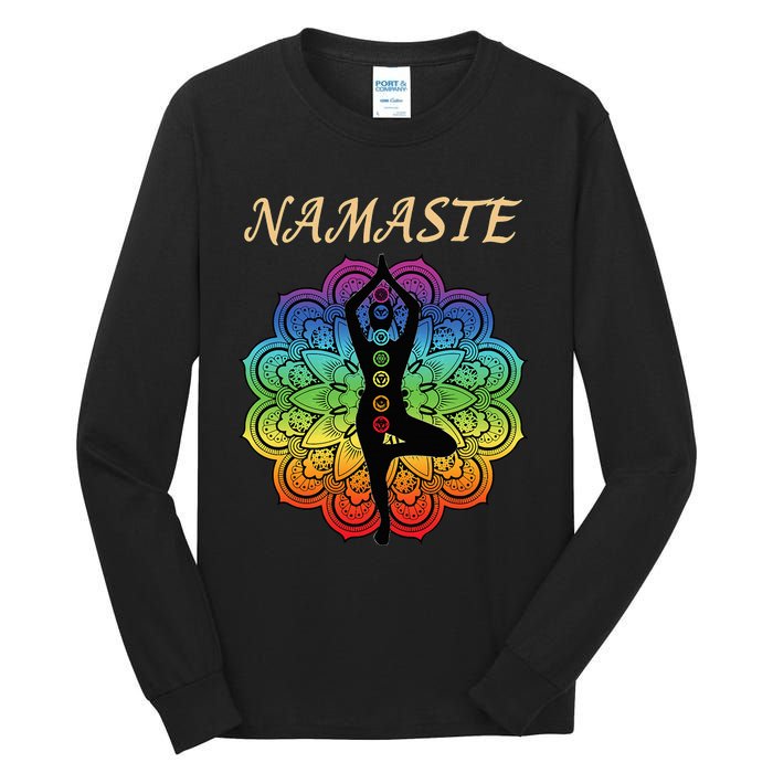 7 Chakra Namaste Reiki Kundalini Yoga Tall Long Sleeve T-Shirt