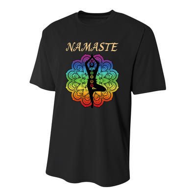 7 Chakra Namaste Reiki Kundalini Yoga Youth Performance Sprint T-Shirt