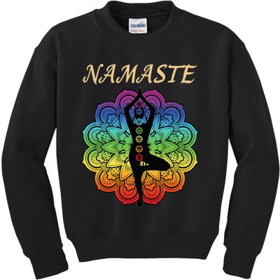 7 Chakra Namaste Reiki Kundalini Yoga Kids Sweatshirt