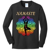 7 Chakra Namaste Reiki Kundalini Yoga Kids Long Sleeve Shirt