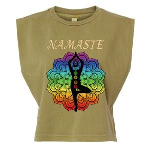 7 Chakra Namaste Reiki Kundalini Yoga Garment-Dyed Women's Muscle Tee