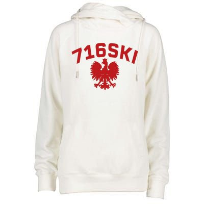 716SKI Dyngus Day Buffalo NY Polish Eagle Womens Funnel Neck Pullover Hood