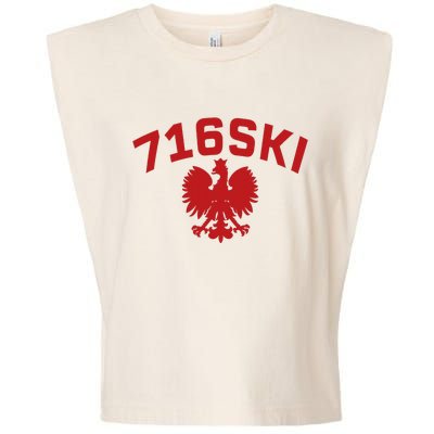 716SKI Dyngus Day Buffalo NY Polish Eagle Garment-Dyed Women's Muscle Tee