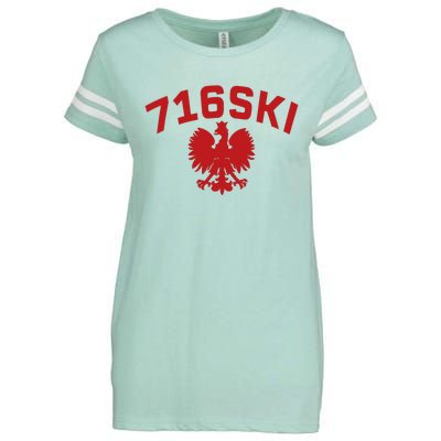 716SKI Dyngus Day Buffalo NY Polish Eagle Enza Ladies Jersey Football T-Shirt