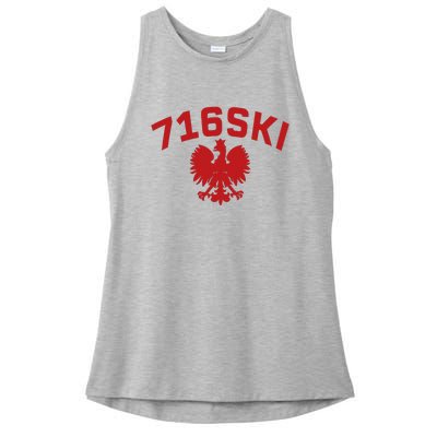 716SKI Dyngus Day Buffalo NY Polish Eagle Ladies PosiCharge Tri-Blend Wicking Tank