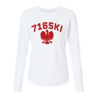 716SKI Dyngus Day Buffalo NY Polish Eagle Womens Cotton Relaxed Long Sleeve T-Shirt