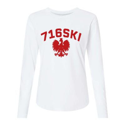 716SKI Dyngus Day Buffalo NY Polish Eagle Womens Cotton Relaxed Long Sleeve T-Shirt