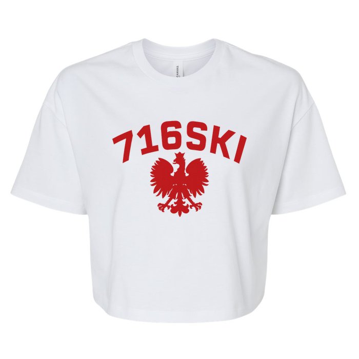 716SKI Dyngus Day Buffalo NY Polish Eagle Bella+Canvas Jersey Crop Tee