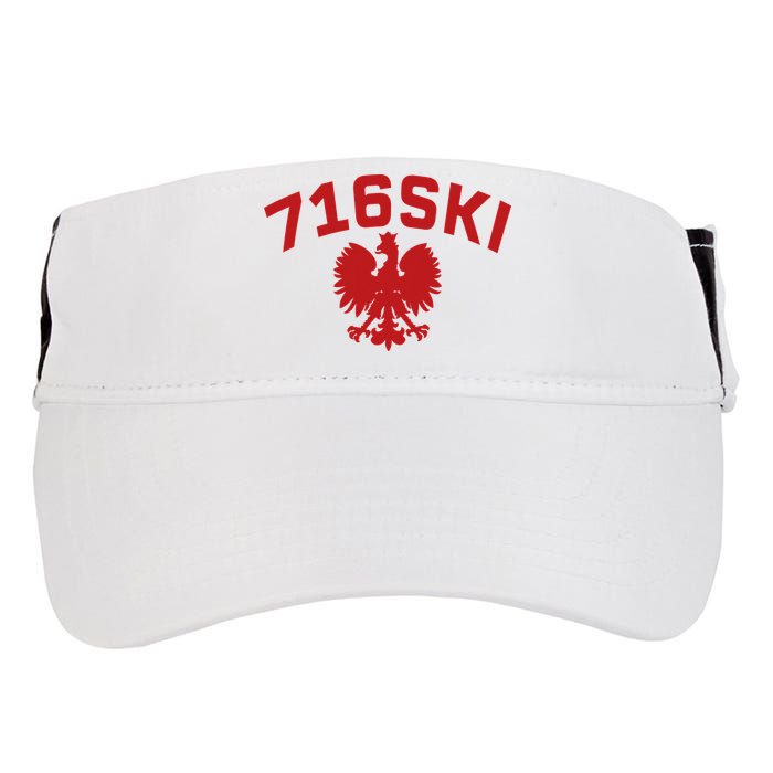 716SKI Dyngus Day Buffalo NY Polish Eagle Adult Drive Performance Visor