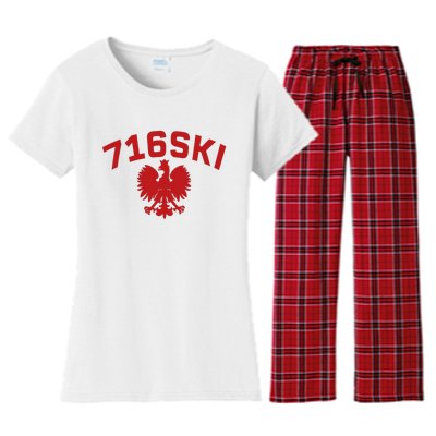 716SKI Dyngus Day Buffalo NY Polish Eagle Women's Flannel Pajama Set