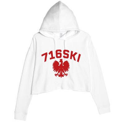 716SKI Dyngus Day Buffalo NY Polish Eagle Crop Fleece Hoodie