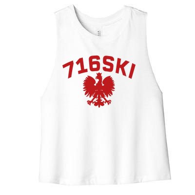 716SKI Dyngus Day Buffalo NY Polish Eagle Women's Racerback Cropped Tank