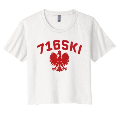 716SKI Dyngus Day Buffalo NY Polish Eagle Women's Crop Top Tee