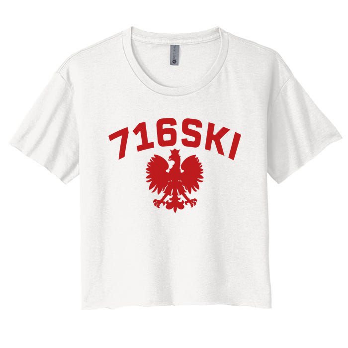 716SKI Dyngus Day Buffalo NY Polish Eagle Women's Crop Top Tee