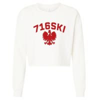 716SKI Dyngus Day Buffalo NY Polish Eagle Cropped Pullover Crew