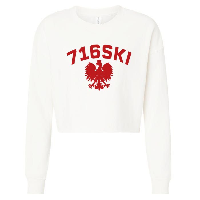 716SKI Dyngus Day Buffalo NY Polish Eagle Cropped Pullover Crew