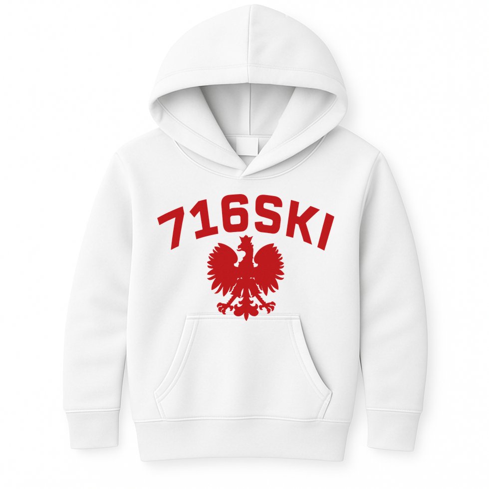 716SKI Dyngus Day Buffalo NY Polish Eagle Kids Hoodie
