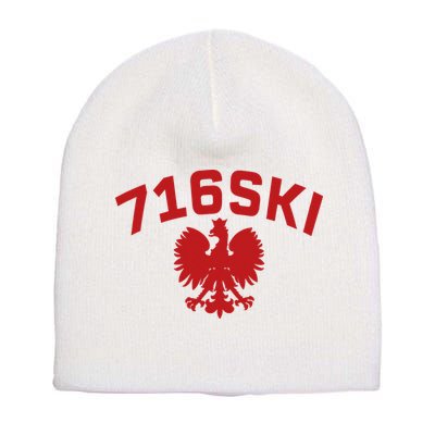 716SKI Dyngus Day Buffalo NY Polish Eagle Short Acrylic Beanie