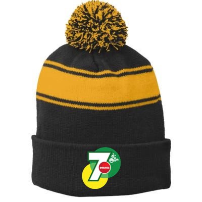 7 Dwarves Parody Stripe Pom Pom Beanie