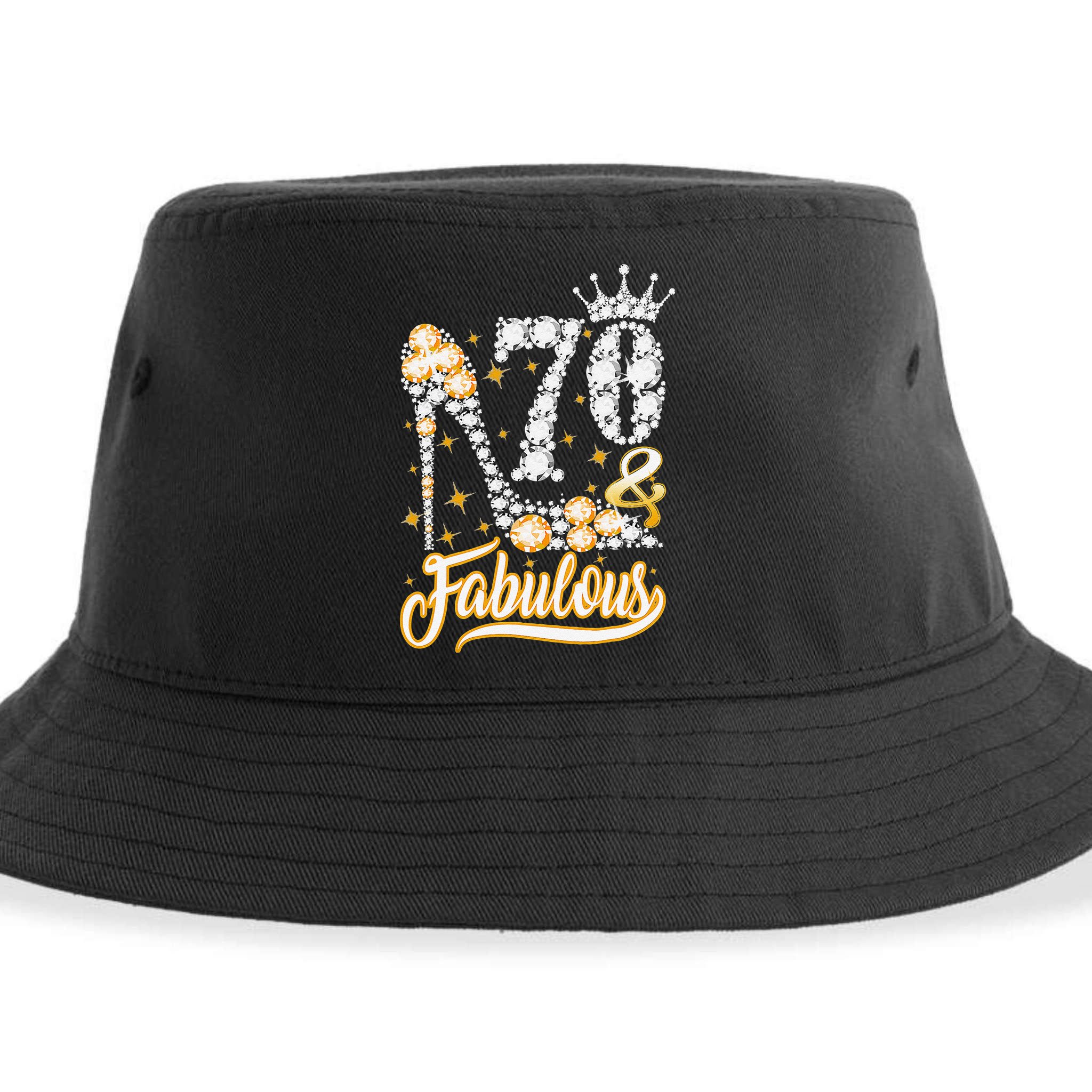 70 & Fabulous 70 Years Old 70th Birthday Diamond Crown Shoes Sustainable Bucket Hat