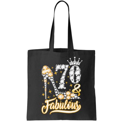 70 & Fabulous 70 Years Old 70th Birthday Diamond Crown Shoes Bag