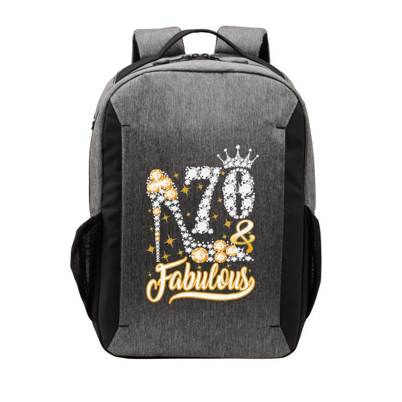 70 & Fabulous 70 Years Old 70th Birthday Diamond Crown Shoes Vector Backpack